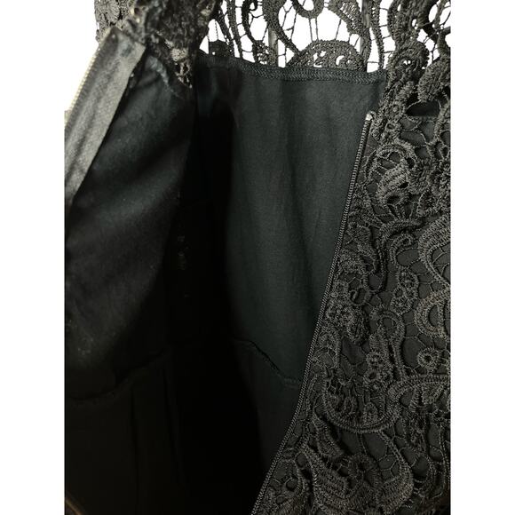 Eloquii Studio Lace Sleeveless Black Romper - Picture 5 of 9